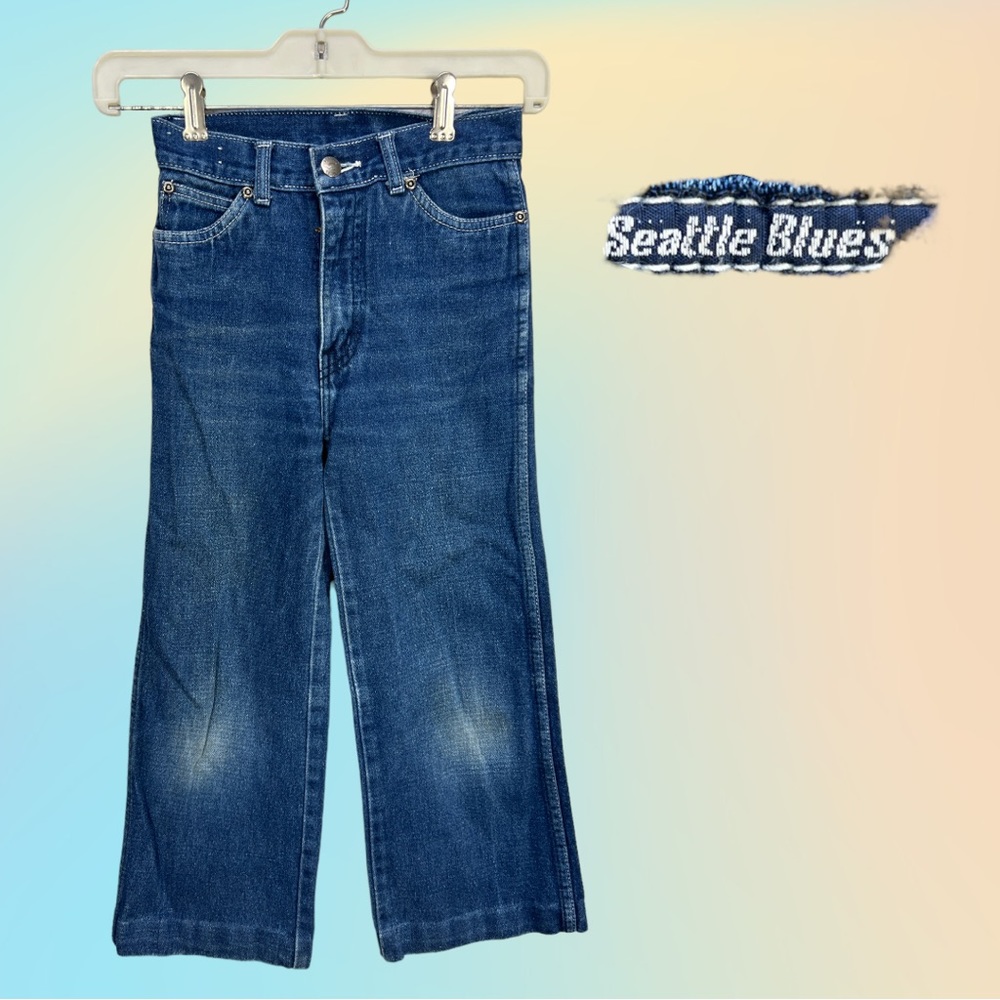 Vintage 90's Y2k Dark Wash Seattle Blues Denim Jeans Size 7 Regular